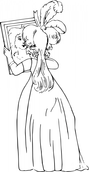 Vintage Comic Character – Well-dressed Woman coloring page image