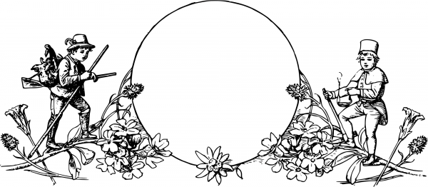 Vintage Country Frame coloring page image