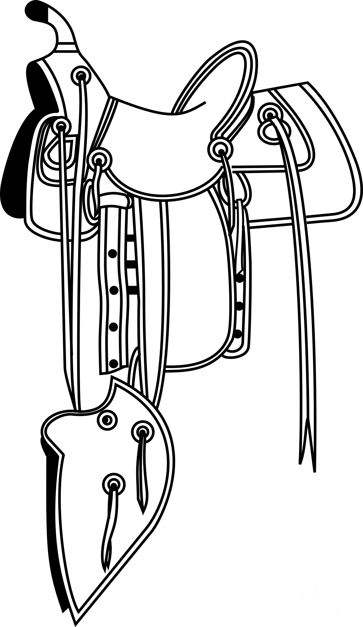 Vintage Cowboy Saddle coloring page - ColouringPages