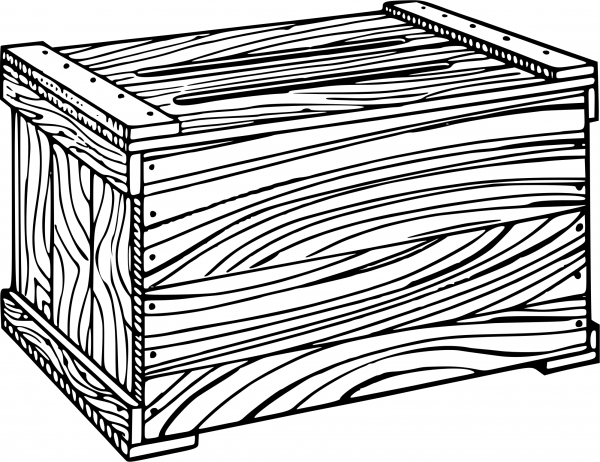Vintage Crate coloring page image