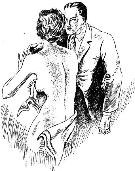 Vintage Creepy Guy and a Towel Lady coloring page image