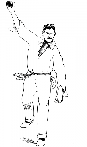 Vintage Cricketer coloring page image