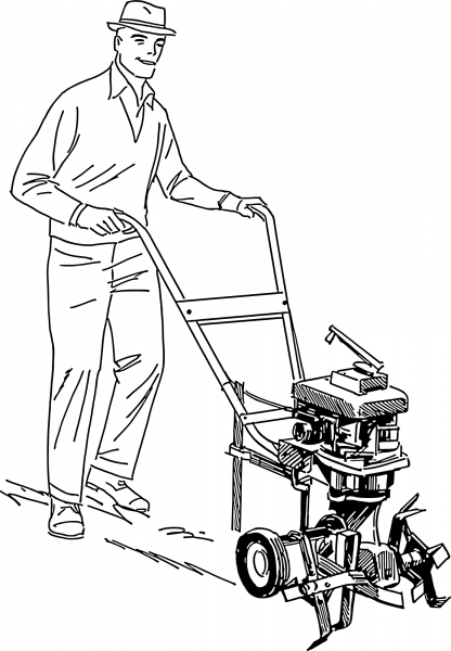 Vintage Cultivator coloring page image