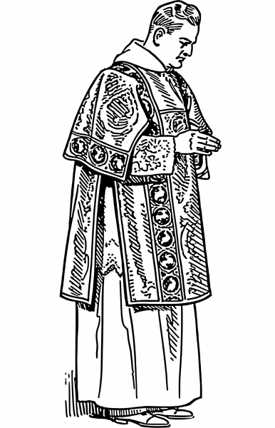 Vintage Dalmatic coloring page image