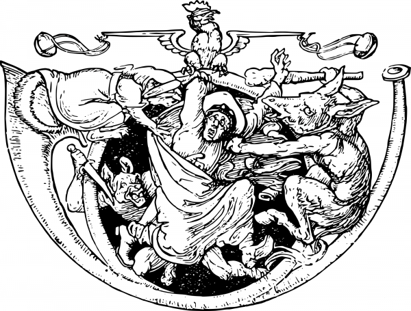 Vintage Decorative Divider Attack coloring page image