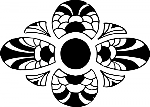 Vintage Decorative Divider Doodah coloring page image