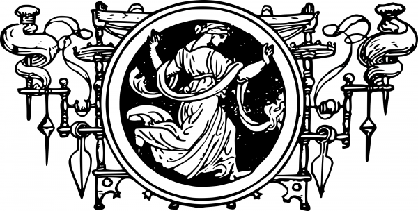 Vintage Decorative Divider Woman coloring page image