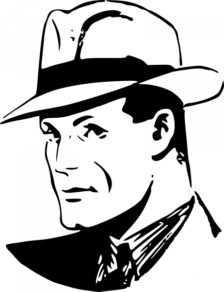 Vintage Detective coloring page image