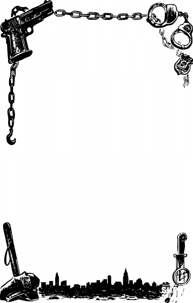 Vintage Detective Frame coloring page image