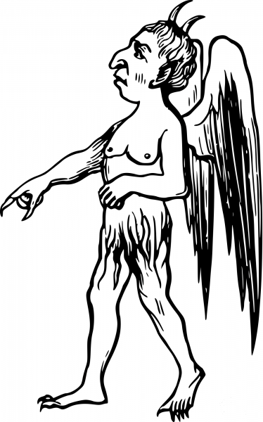 Vintage Devil coloring page image