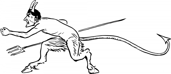Vintage Devil coloring page image