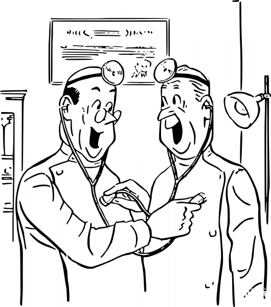 Vintage Doctors Meeting coloring page image