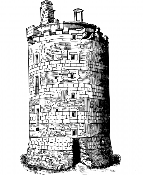 Vintage Donjon De Tournebut coloring page image