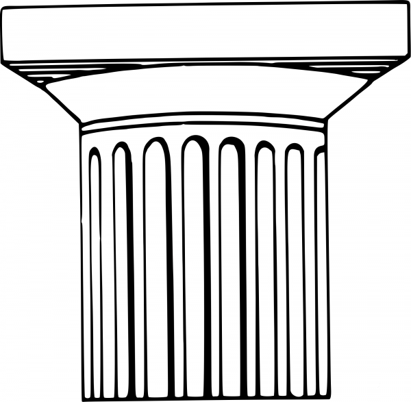 Vintage Doric Column coloring page image