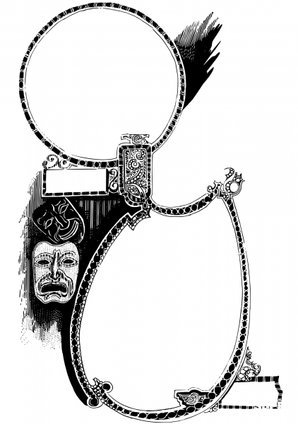 Vintage Drama Frame coloring page image