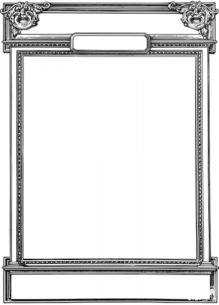 Vintage Dramatic Frame coloring page image