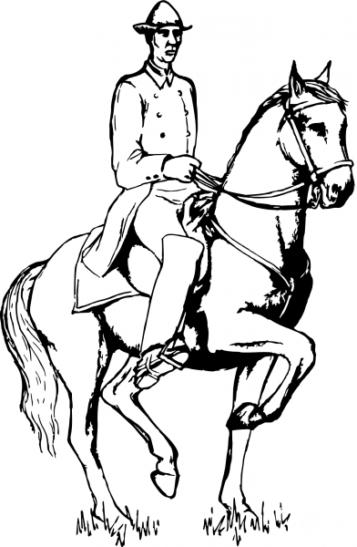 Vintage Dressage Horse coloring page image