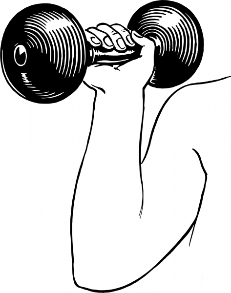 Vintage Dumbbell coloring page image