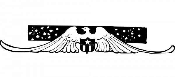 Vintage Eagle Divider Bar coloring page image