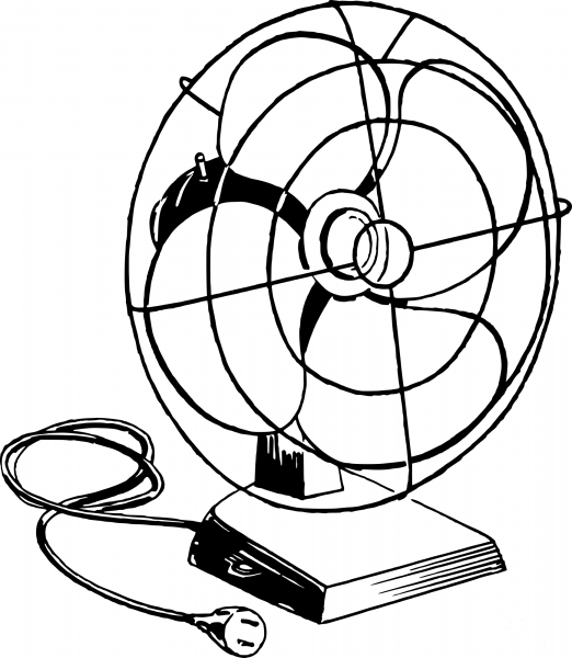 Vintage Electric Fan coloring page image