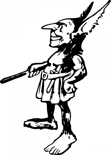 Vintage Elf Troll Guy coloring page image