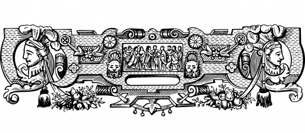 Vintage Epithalamion Tailpiece coloring page image