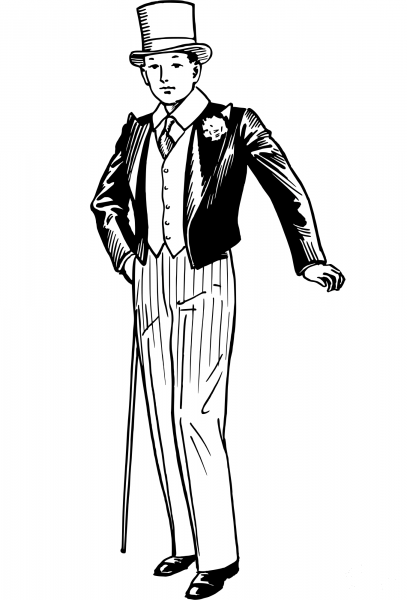 Vintage Eton Jacket coloring page image