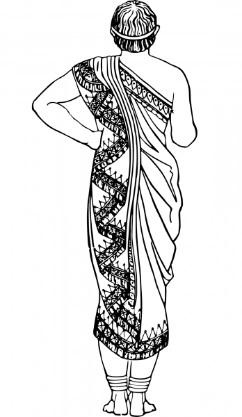 Vintage Etruscan Attire coloring page image