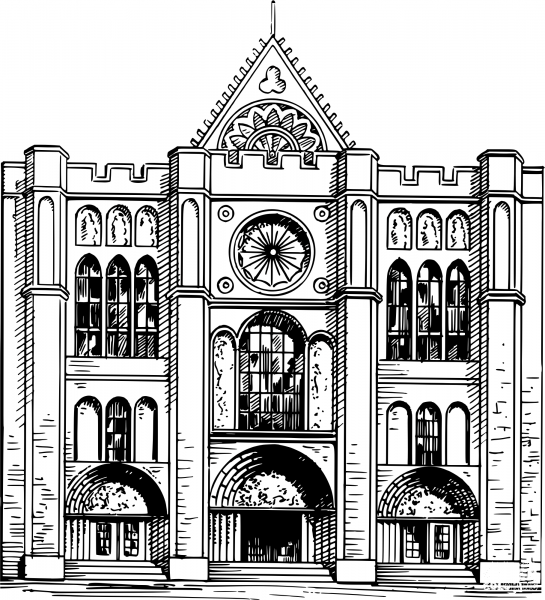Vintage Facade coloring page image