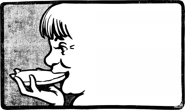 Vintage Face Eat Frame coloring page image