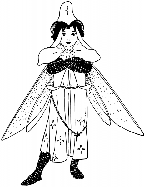 Vintage Fairy Boy coloring page image