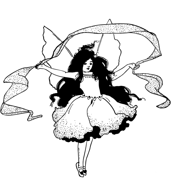 Vintage Fairy coloring page image