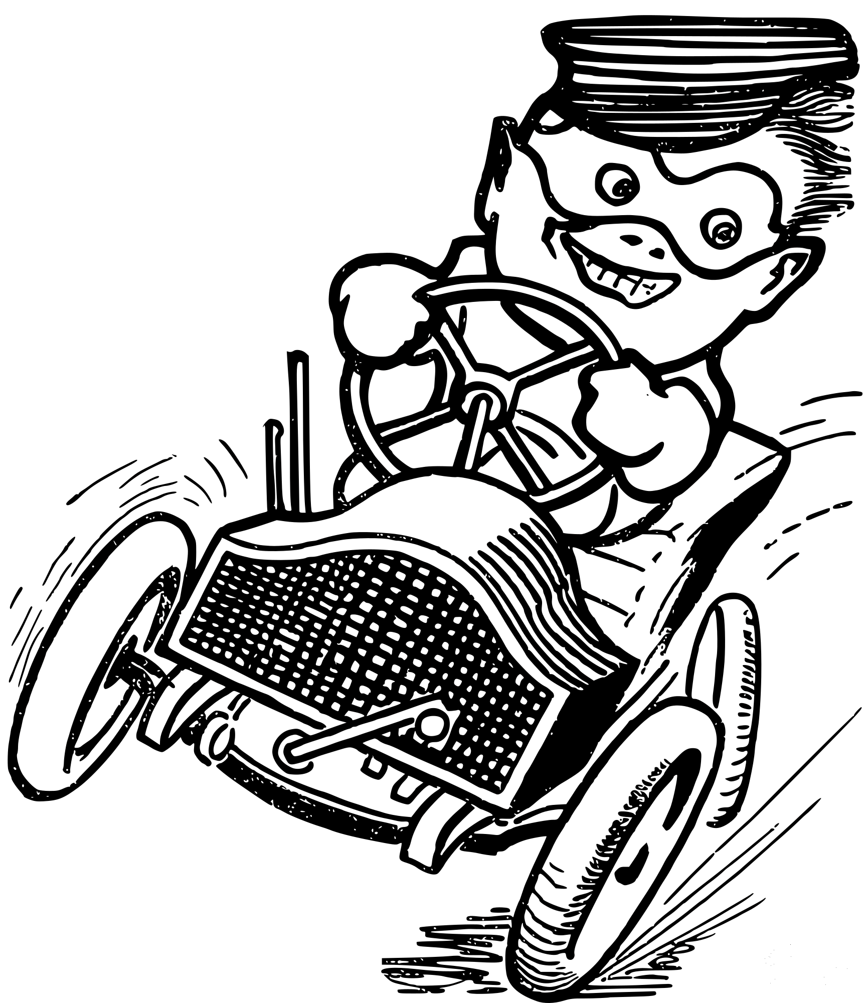 Vintage Fast Old Car Guy coloring page - ColouringPages