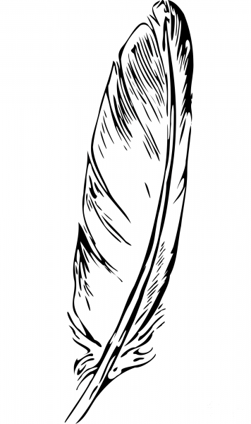 Vintage Feather coloring page image