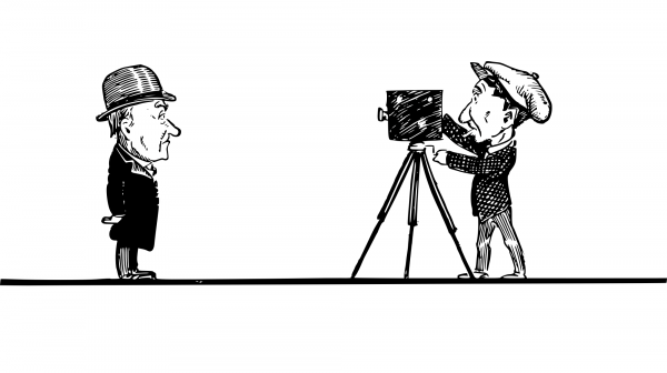 Vintage Filming Old Movie coloring page image