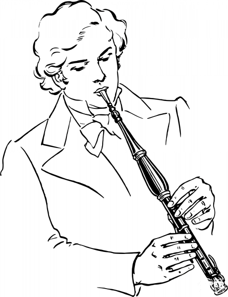 Vintage Flageolet coloring page image
