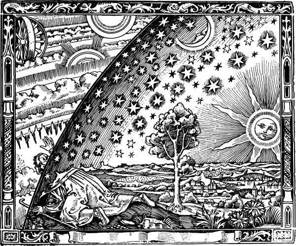 Vintage Flammarion coloring page image