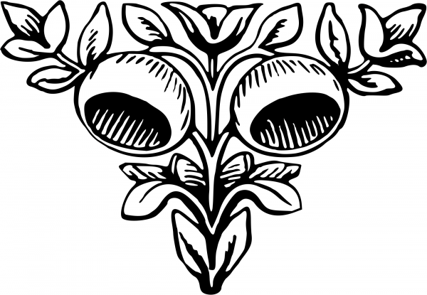 Vintage Floral Design coloring page image