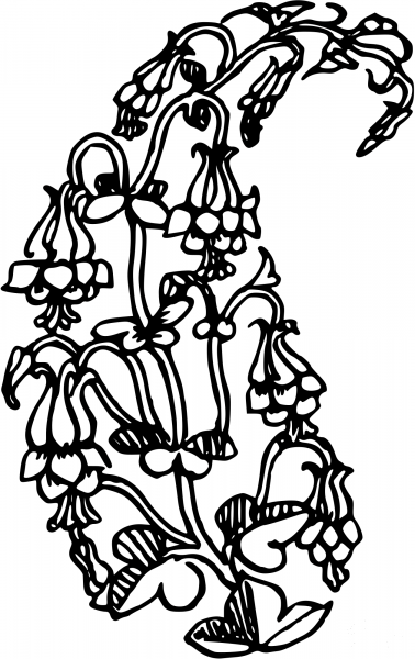 Vintage Floral Design coloring page image