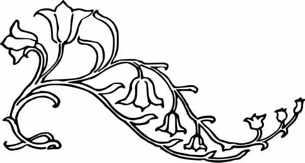 Vintage Floral Design coloring page image