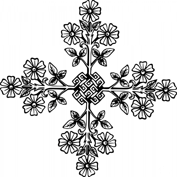 Vintage Floral Design coloring page image