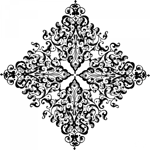 Vintage Floral Design coloring page image