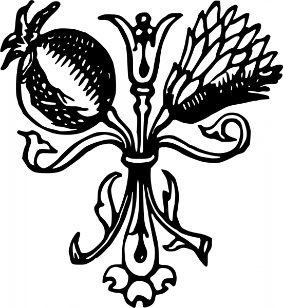 Vintage Floral Design coloring page image