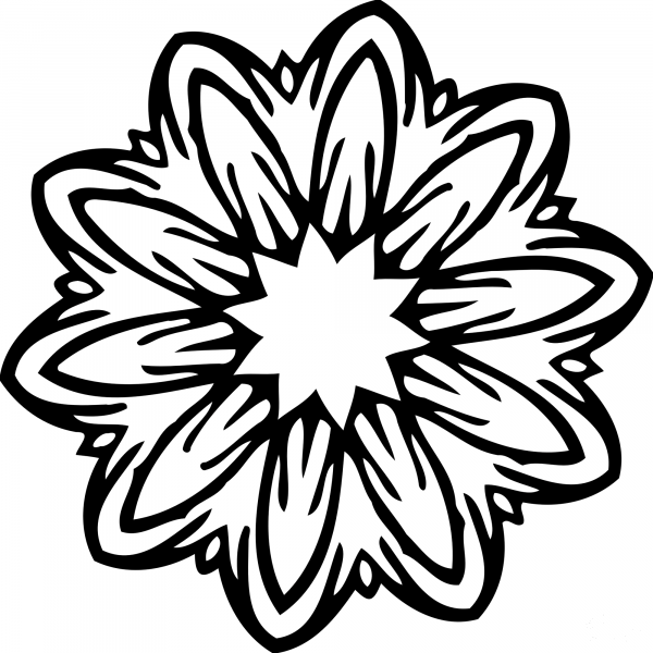 Vintage Floral Design coloring page image
