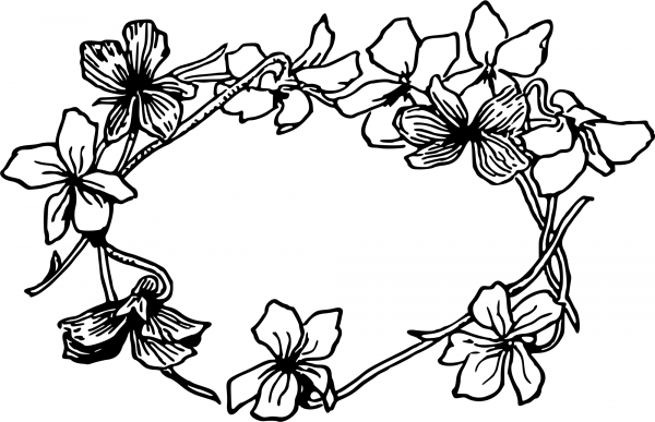 Vintage Floral Design coloring page image