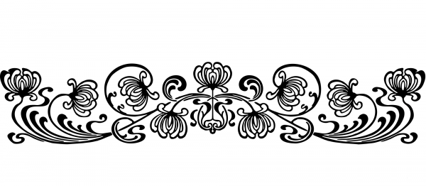 Vintage Floral Divider coloring page image