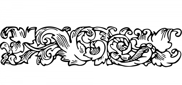 Vintage Floral Divider coloring page image