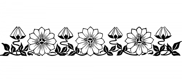 Vintage Floral Divider coloring page image