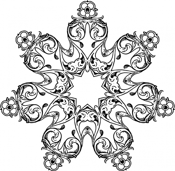 Vintage Floral Extended coloring page image