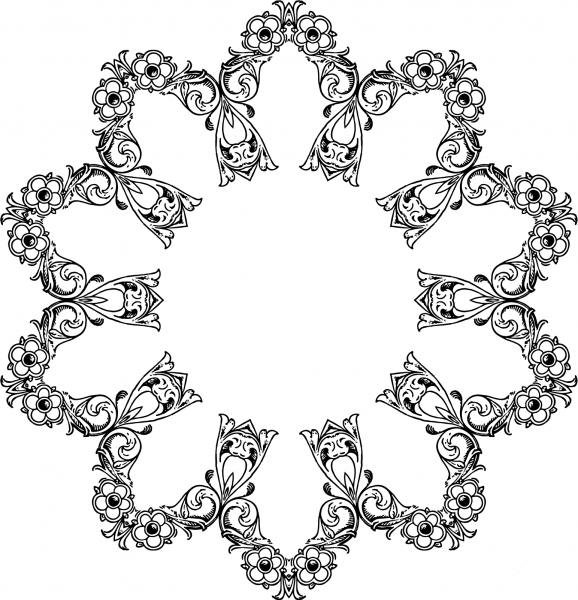 Vintage Floral Extended coloring page image